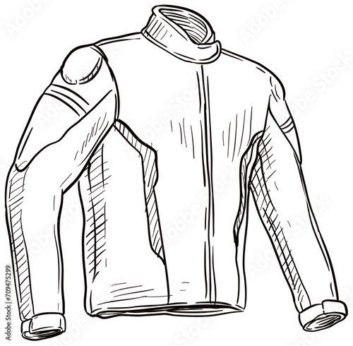 leather jacket handdrawn illustration