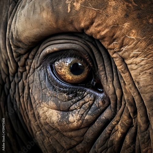 elephant eye closeup © Shijil