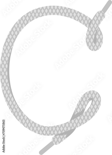 Shoelace Knot Letter C