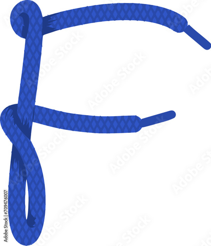 Shoelace Knot Letter F
