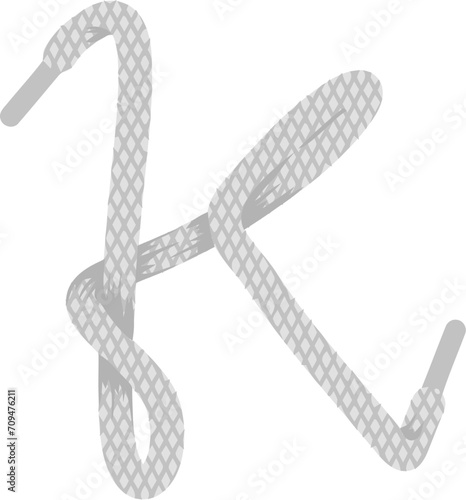 Shoelace Knot Letter K