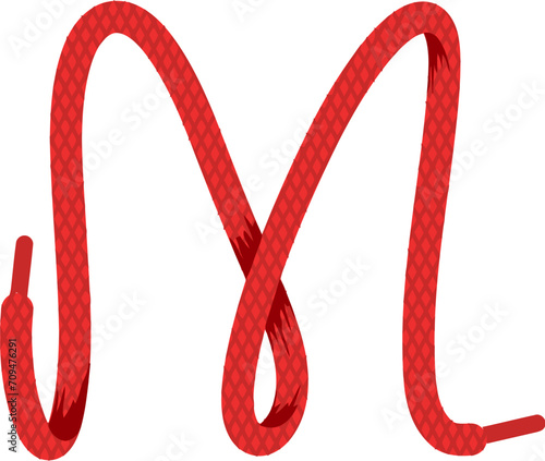 Shoelace Knot Letter M photo