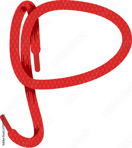 Shoelace Knot Letter P