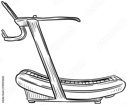 treadmills handdrawn illustration