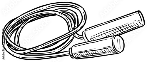 jumping rope handdrawn illustration