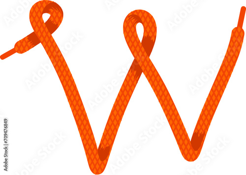 Shoelace Knot Letter W