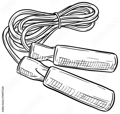 jumping rope handdrawn illustration