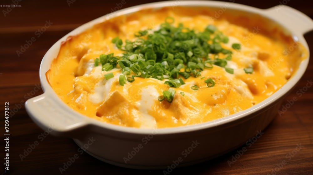 Delicious and greasy buffalo chicken dip with creamy cheese and spicy buffalo sauce Delicious and greasy buffalo chicken dip with creamy cheese and spicy buffalo sauce