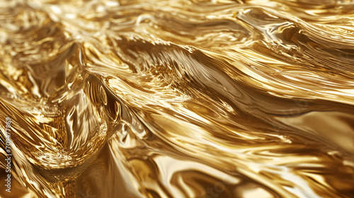 Shimmering golden liquid with ripples.