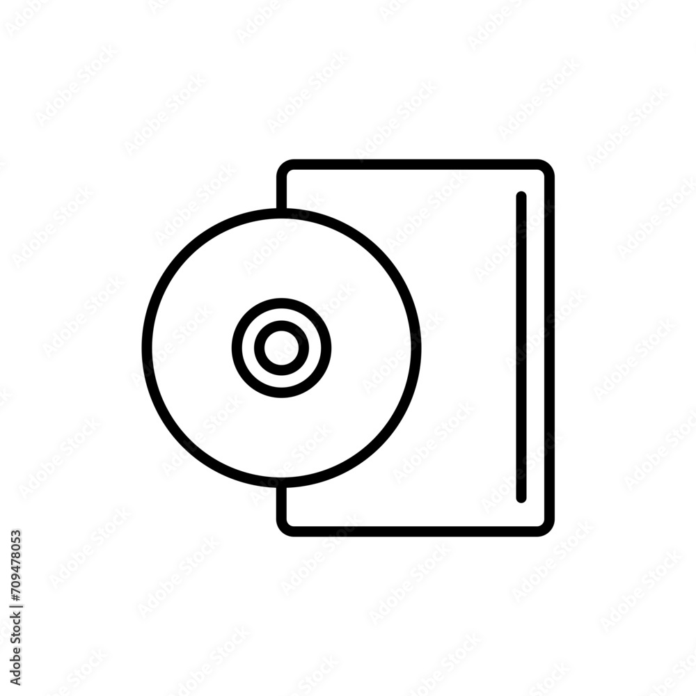 Compact disc outline icons, minimalist vector illustration ,simple transparent graphic element .Isolated on white background Compact disc outline icons, minimalist vector illustration ,simple transparent graphic element .Isolated on white background