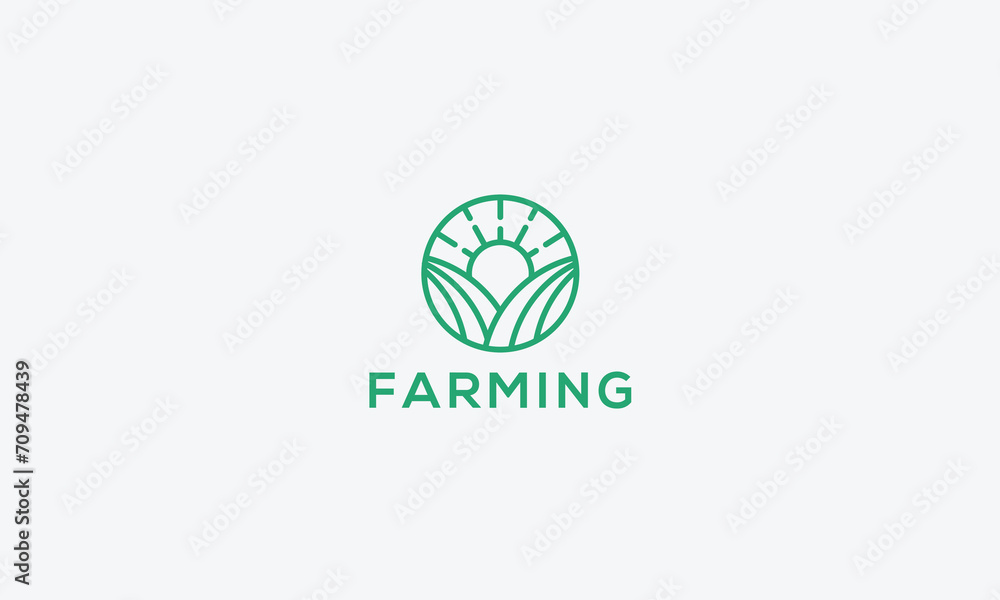 agriculture and natural farm logo design vector template agriculture and natural farm logo design vector template
