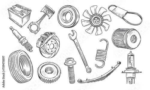racing car handdrawn collection