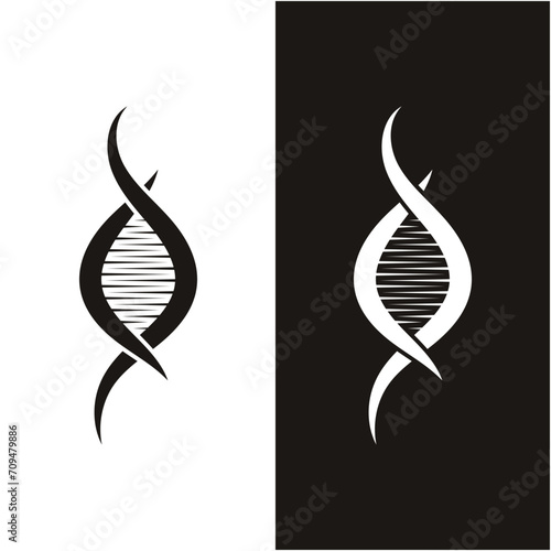 Creative DNA Logo Template. Suitable for the fields of science, technology,various medical and research companies