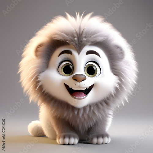 Lion smiling 095. Generate Ai