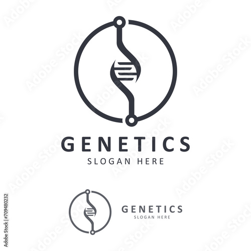 Creative DNA Logo Template. Suitable for the fields of science, technology,various medical and research companies