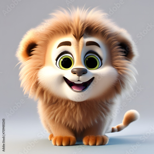 Lion smiling 097. Generate Ai