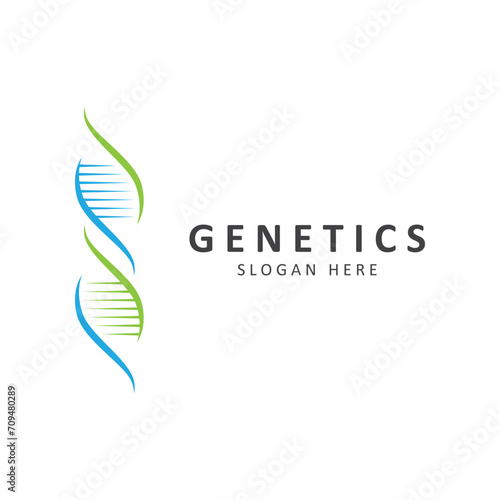 Creative DNA Logo Template. Suitable for the fields of science, technology,various medical and research companies