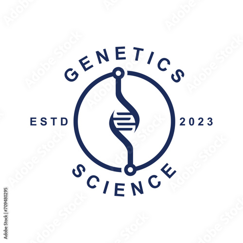 Creative DNA Logo Template. Suitable for the fields of science, technology,various medical and research companies