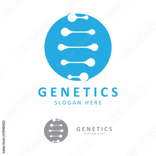 Creative DNA Logo Template. Suitable for the fields of science, technology,various medical and research companies