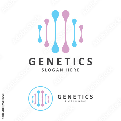 Creative DNA Logo Template. Suitable for the fields of science, technology,various medical and research companies