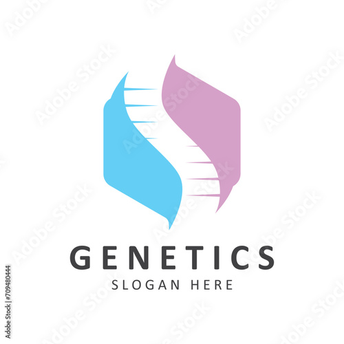 Creative DNA Logo Template. Suitable for the fields of science, technology,various medical and research companies