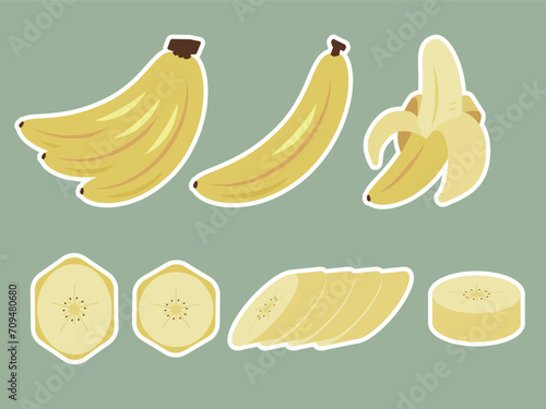 バナナのイラストセット