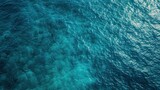 Blue sea water surface. Top view