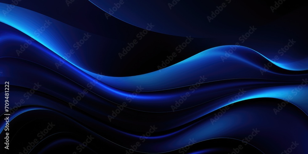 Black dark azure cobalt sapphire blue abstract background. Color gradient. Geometric shape. Wave, wavy curved line Black dark azure cobalt sapphire blue abstract background. Color gradient. Geometric shape. Wave, wavy curved line