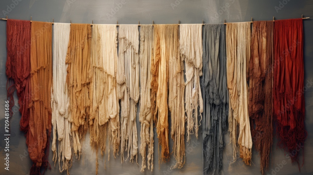 Textile art using natural dyes and traditional weaving techniques ...