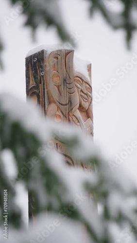 Totem pole in Whistler, Canada