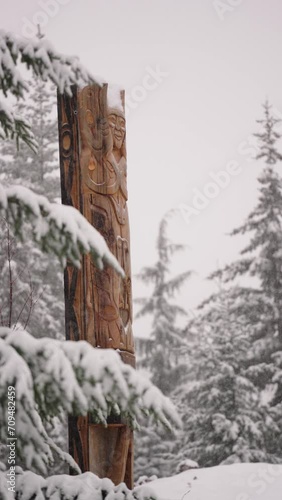 Totem pole in Whistler, Canada