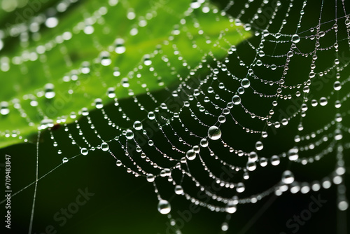 Cobweb with Dew in the Morning in Spring © Jacek