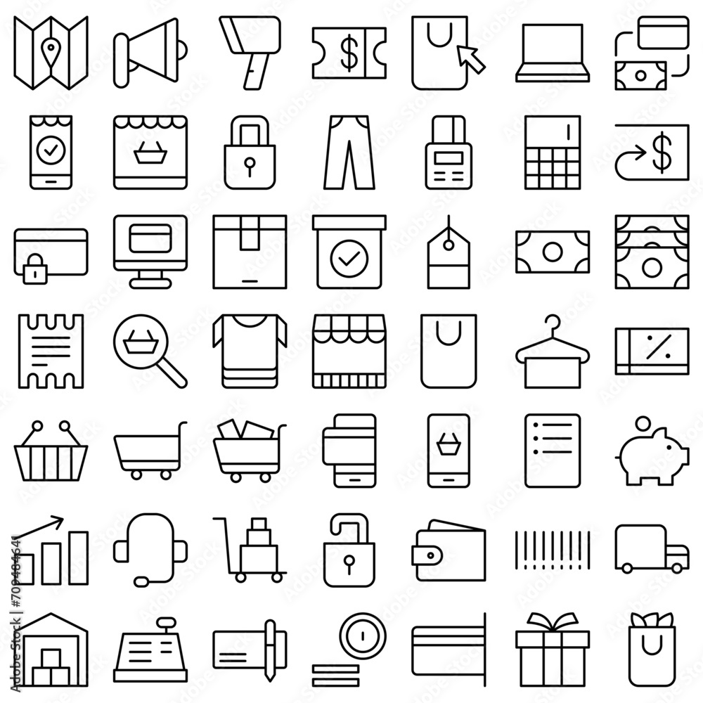 Vector of E-Commerce Icon Set. Perfect for user interface, new application.
Vector of E-Commerce Icon Set. Perfect for user interface, new application.