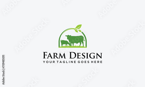 agriculture and natural farm logo design vector template