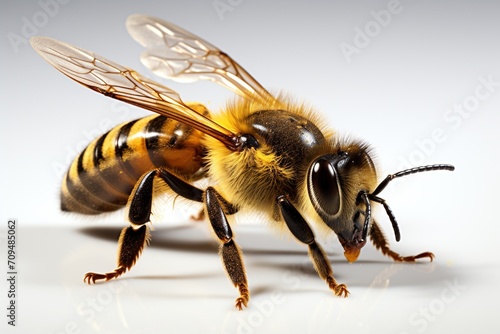 western honey bee white background