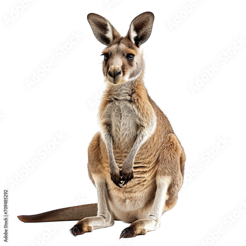 Kangaroo isolated white background