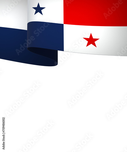 Panama flag element design national independence day banner ribbon png 