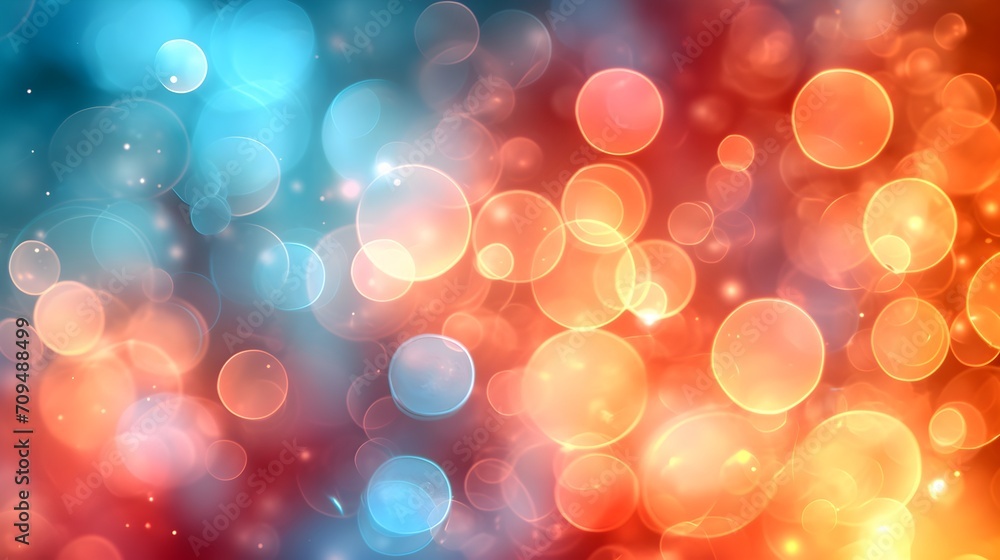 Obraz premium Vibrant Abstract Bokeh Background in Warm Colors
