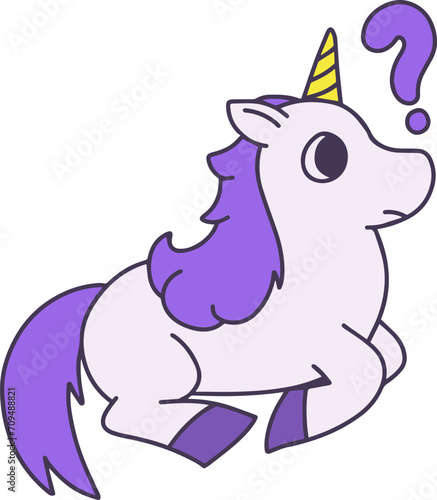 Unicorn With Confused Gesture
