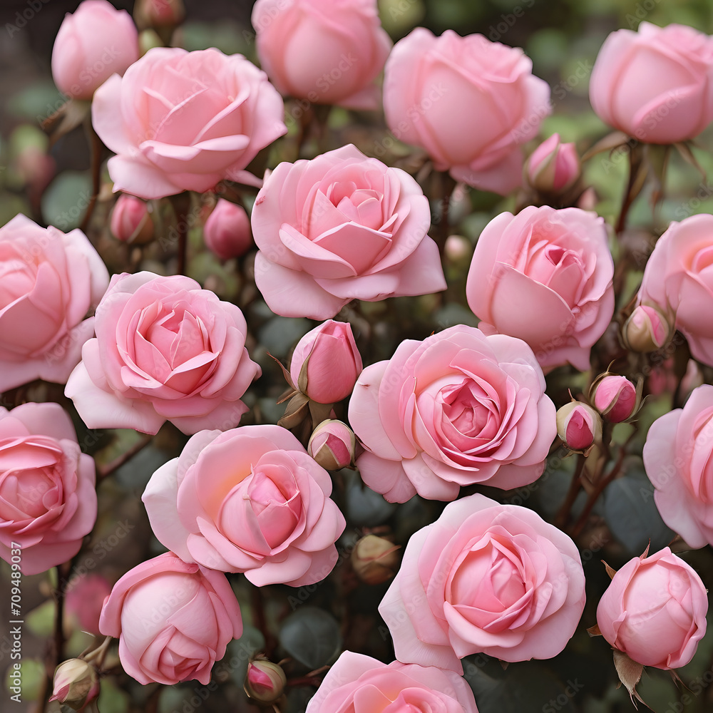 Fototapeta premium pink roses background