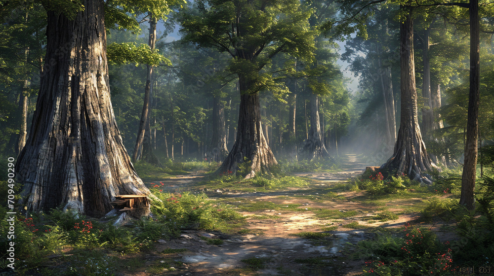 Fototapeta premium morning in the forest