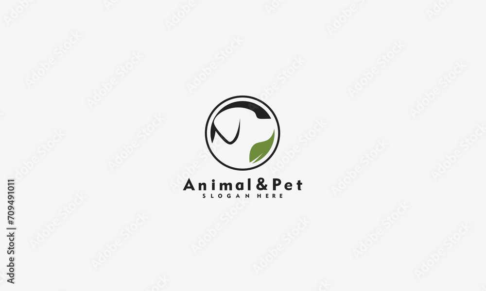 Obraz premium animal and pet logo Vector template