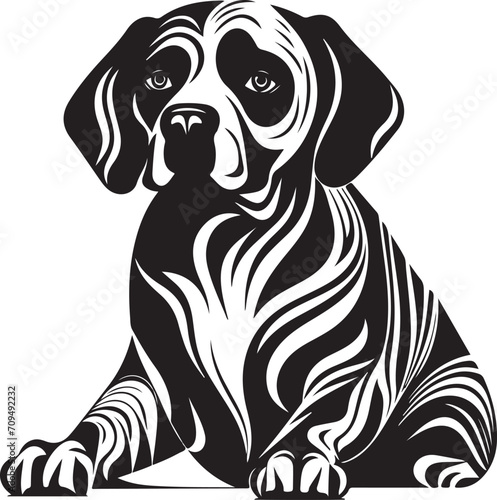 hand drawn flat style dog icon vector illustration generative ai