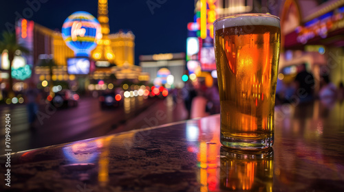 A glass of beer in Las Vegas