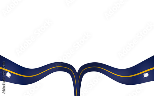 Nauru flag element design national independence day banner ribbon png 