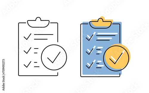 done. great. icon. vector. chek list. 