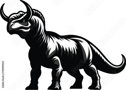 Carnotaurus Dinosaur vector illustration © Shineoxstock