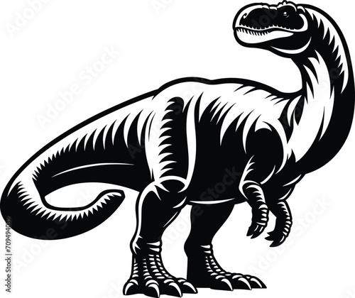 Giganotosaurus Dinosaur vector illustration © Shineoxstock