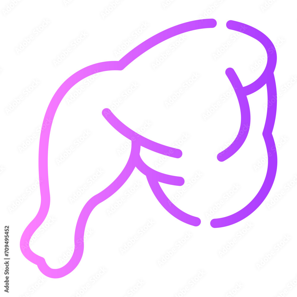chicken Line Gradient Icon chicken Line Gradient Icon