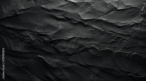Dark grey black slate texture background. Pattern of grey black stone wall design art. © Mas